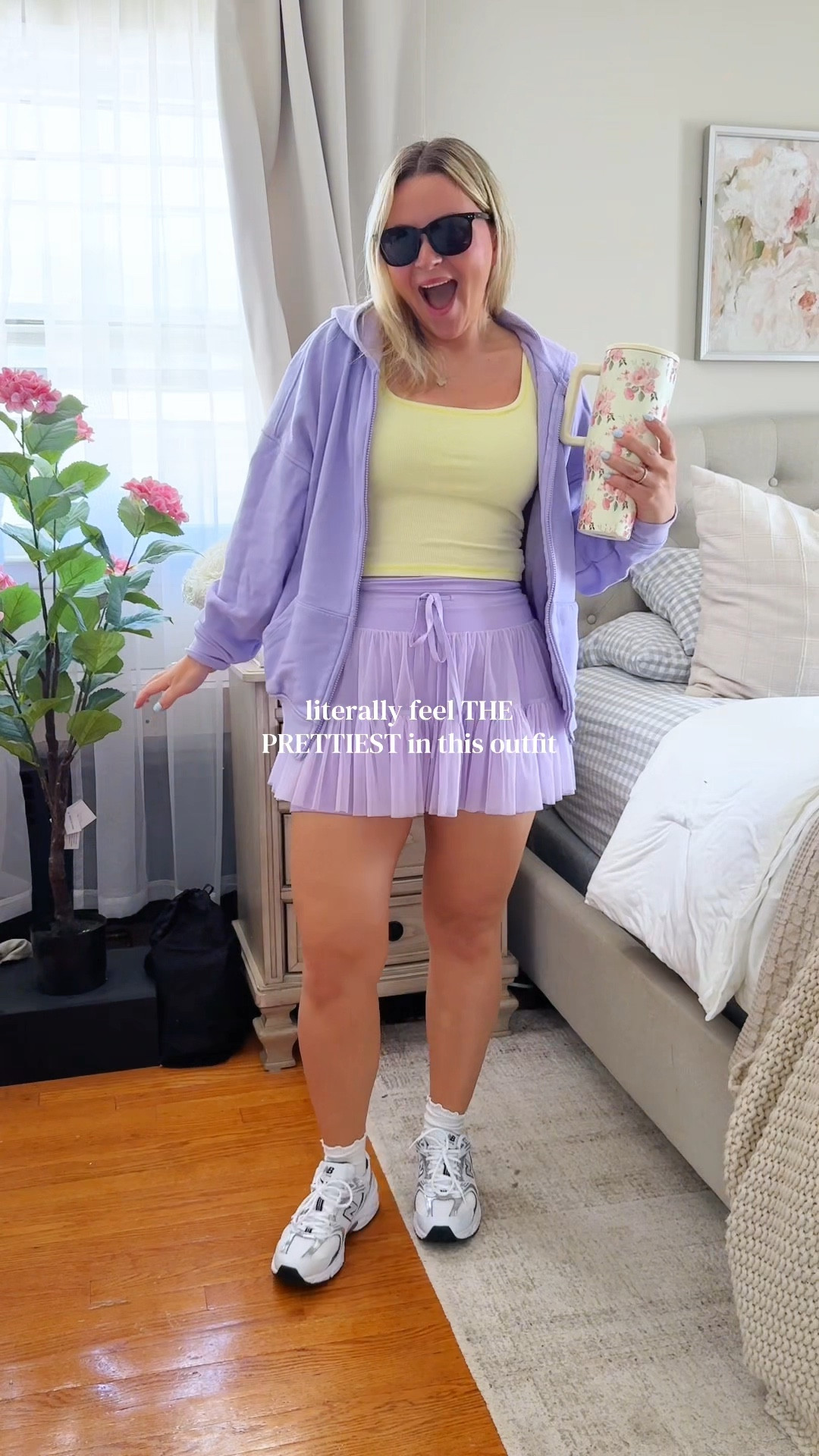 This is your sign to grab the Popflex pirouette skirt while it’s on sale!! The most flattering skirt you will own ✨

￼ lavender tennis skirt outfit, pastel athleisure set women, Popflex pirouette skirt dupe style, cute mom casual spring outfit, pleated skort outfit aesthetic, yellow tank pastel outfit combo, sporty chic everyday mom look

#LTKmomlife #LTKActive #LTKootd