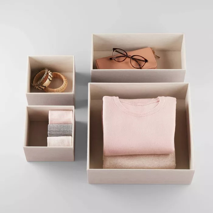 Set of 4 Hard Sided Drawer Organizers - Brightroom™ | Target