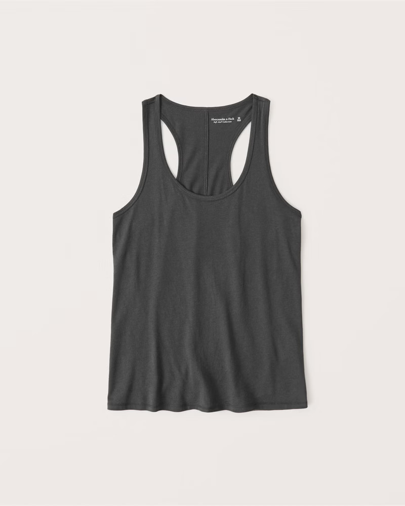 Knotted Racerback Scoopneck Tank | Abercrombie & Fitch (US)