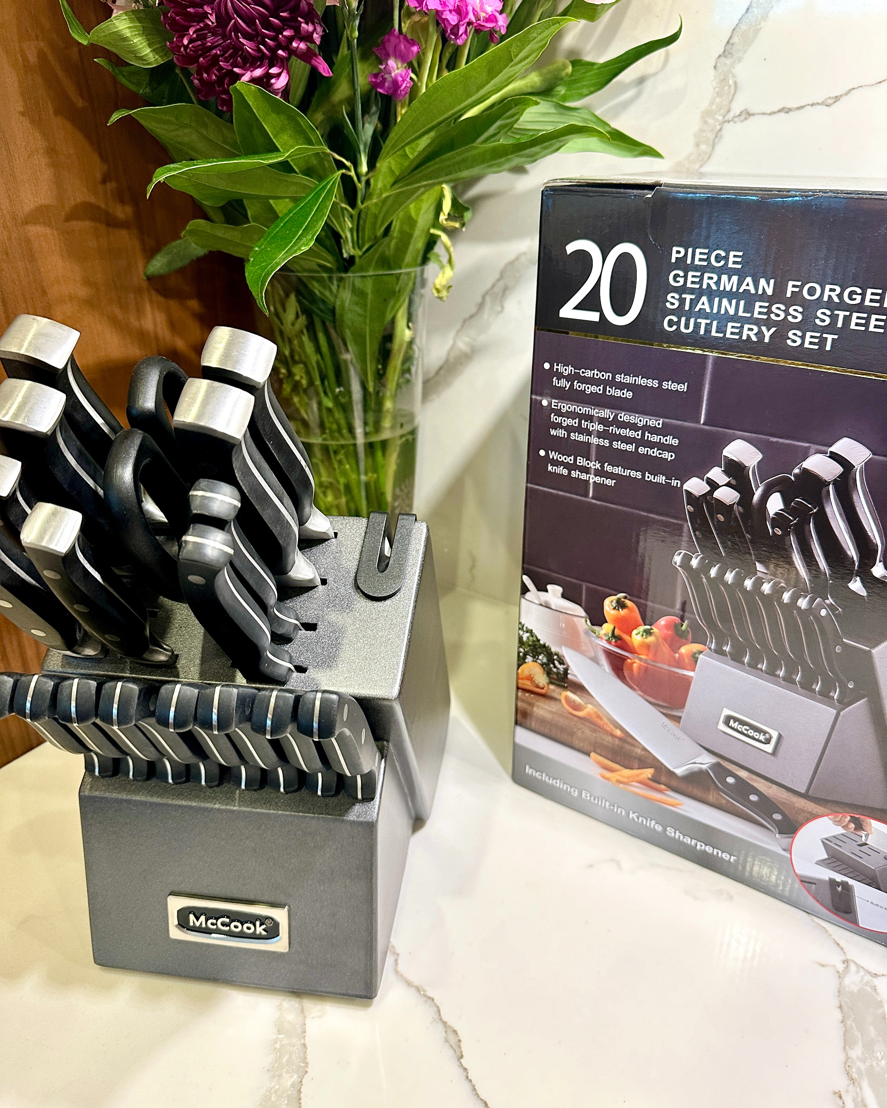 Upgrade your kitchen with effortless style and precision 🔪✨ with this McCook 20 pc knife block set! Designed to handle everyday cooking tasks with ease, it includes a full range of essential knives for slicing, chopping, and prep work so you’re always ready to cook like a pro 💖🍽️. With a sleek storage block and durable design, it keeps your kitchen organized while adding a polished touch 👀✨. Trust me, this is one kitchen essential you’ll reach for every day 💕

#kitchenessentials #knifeset #homecooking #cookwareset #kitchentools #cookingmadeeasy #kitchenupgrade #homechef #foodprep #kitchendesign #everydaycooking #cookathome #kitchenmusthaves #modernkitchen #homeessentials #ltkhome #ltkfinds #musthave #cookingskills #kitcheninspo #foodlover #mealprep #kitchengoals 

 