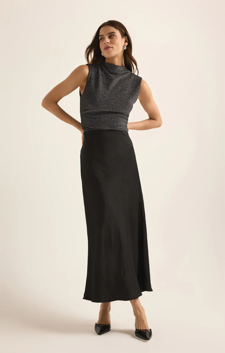 Europa Luxe Sheen Midi Skirt | Z Supply