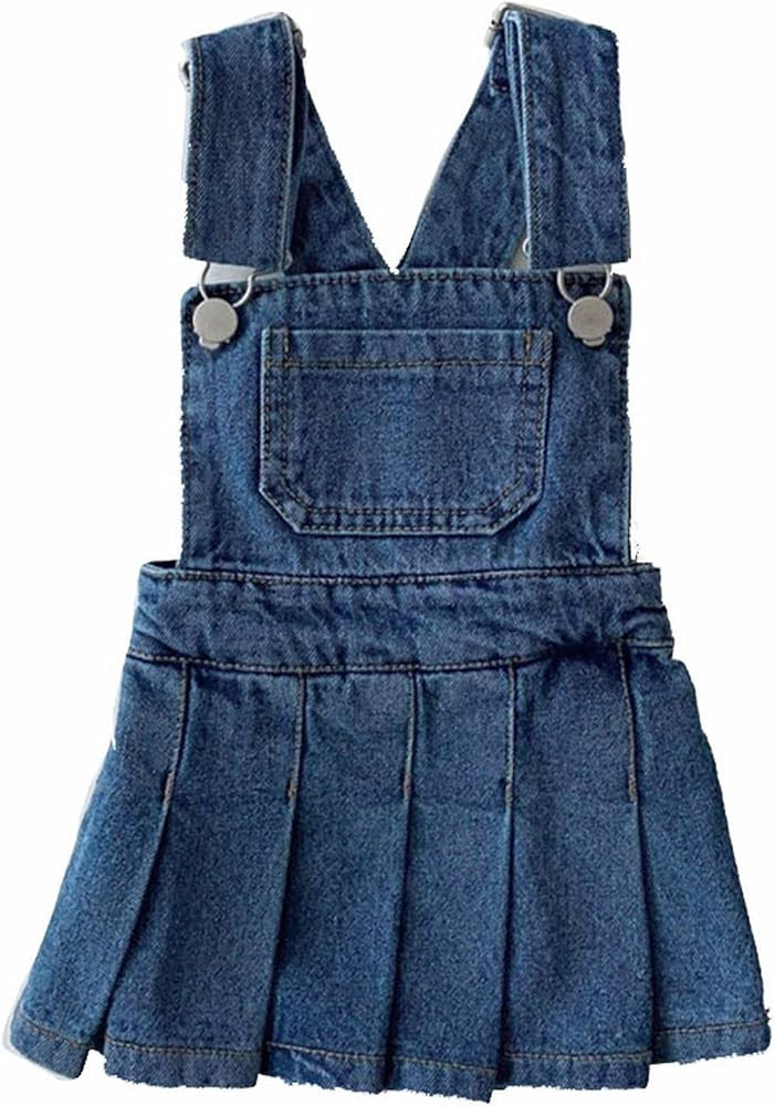 Toddler Clothes Set Summer Girls Denim Overall Dress Pleated Dress for Ages 6 Months to 6 Years T... | Amazon (US)