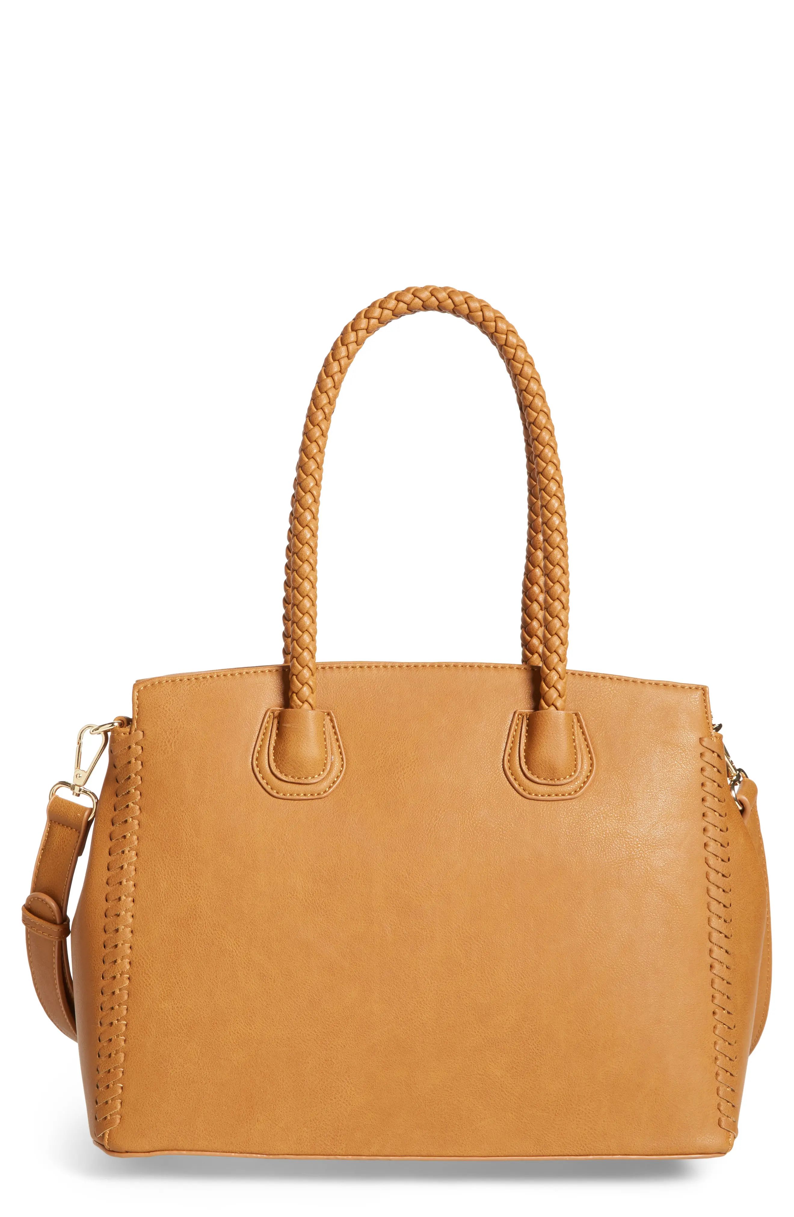 Lexington Whipstitch Faux Leather Satchel | Nordstrom