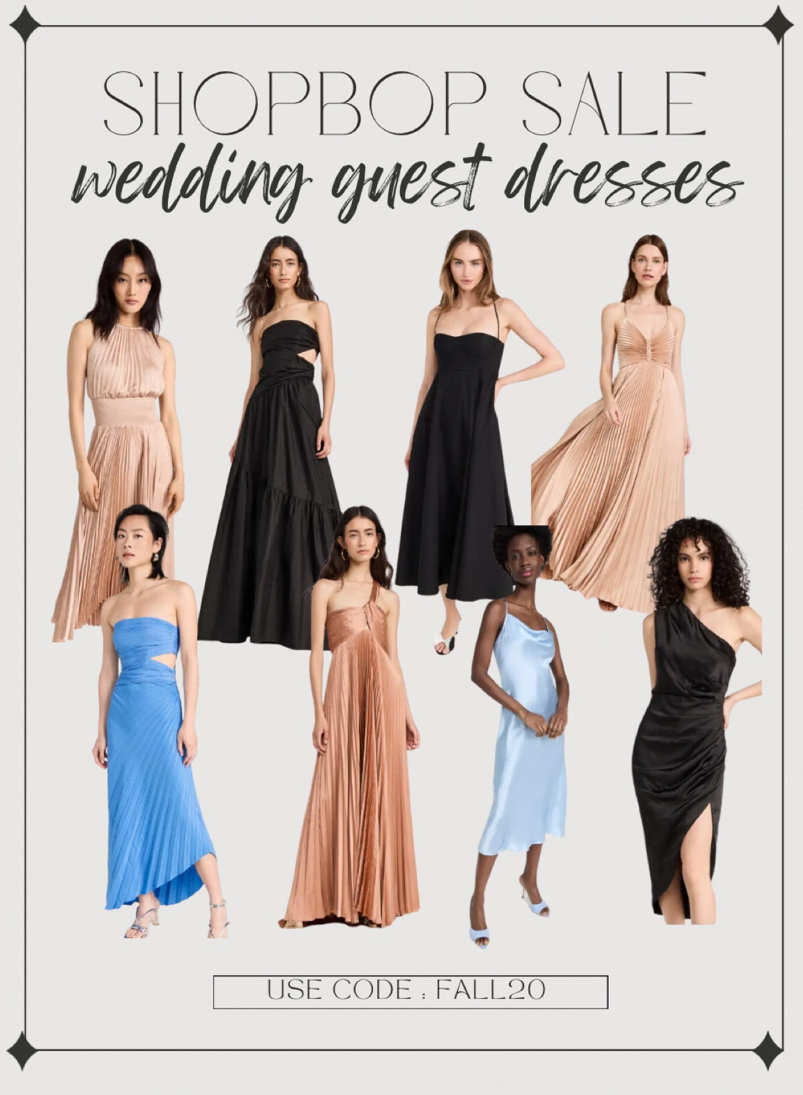 ShopBop Wedding Guest Dresses SALE! Use code: FALL20 for an additional 20% off!
—
Wedding season, maxi dress, satin, silk, neutral, winter, fall, flattering, sale, ALC

#LTKwedding #LTKSale #LTKsalealert