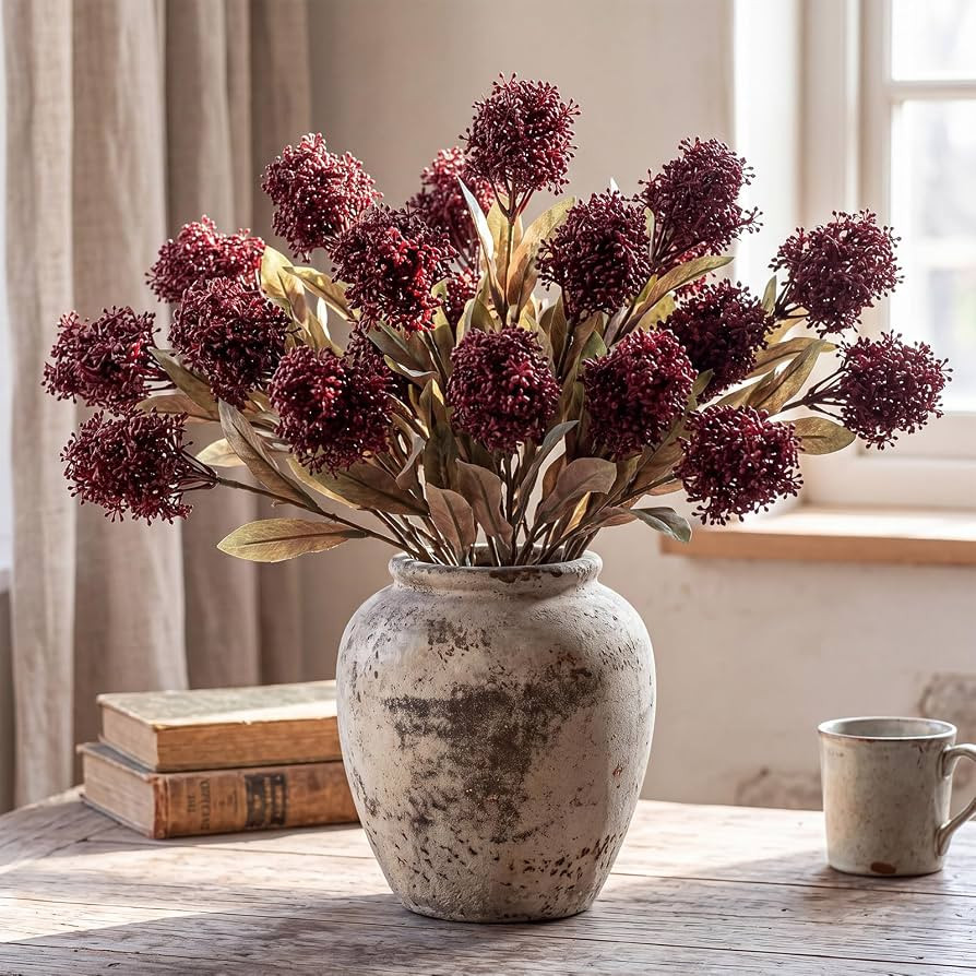 Faux Fake Plant Branches, Autumn Home Decor, Elegant and Delicate Reusable DIY Bouquet for Vase M... | Amazon (US)