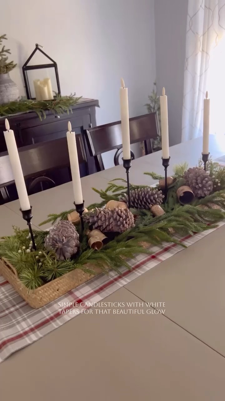 The secret to a timeless holiday centerpiece…
It really doesn’t have to be complicated ✨

A few simple, elegant touches can transform your table and bring that traditional holiday charm to your home.
Effortless, beautiful, and forever in style.

#christmasdecor #christmascenterpiece #holidaytablescape