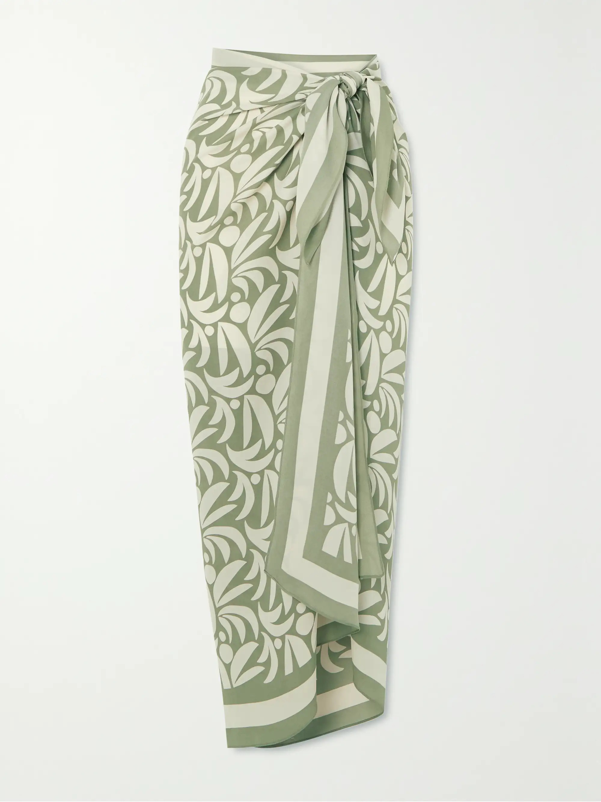 Printed silk-georgette pareo | NET-A-PORTER (UK & EU)