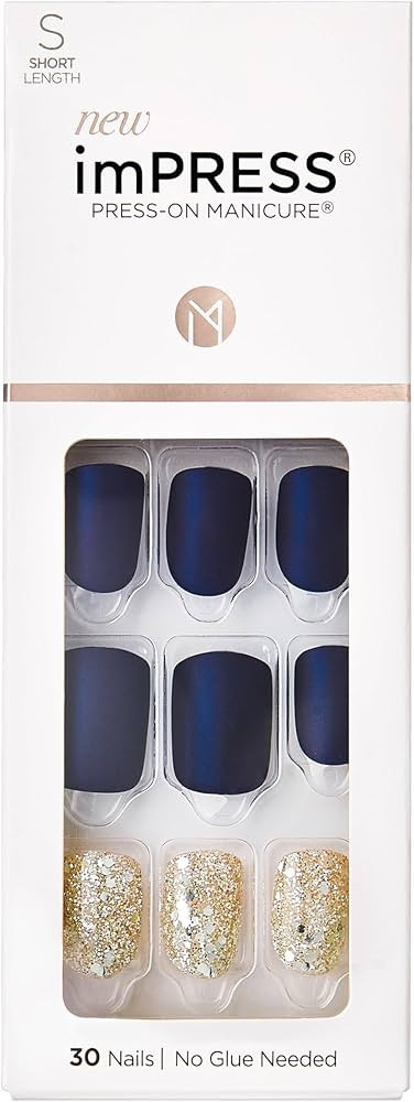 KISS imPRESS Press-On Manicure, Nail Kit, PureFit Technology, Short Press-On Nails, 'Wannabe Star... | Amazon (US)