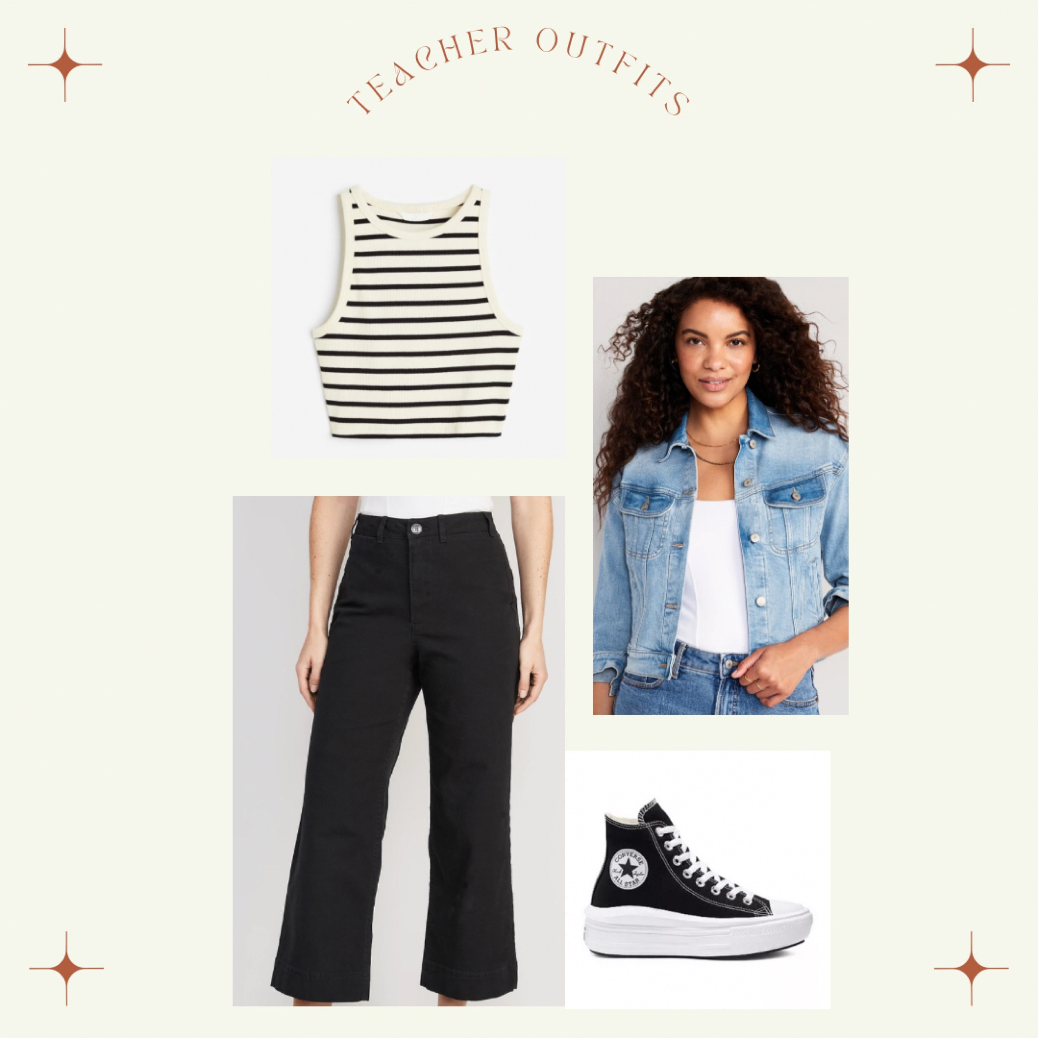 Teacher outfit, teacher style, teacher fashion, teacher outfit Inspo, old navy, H&M, converse 

#LTKFind #LTKstyletip #LTKfit