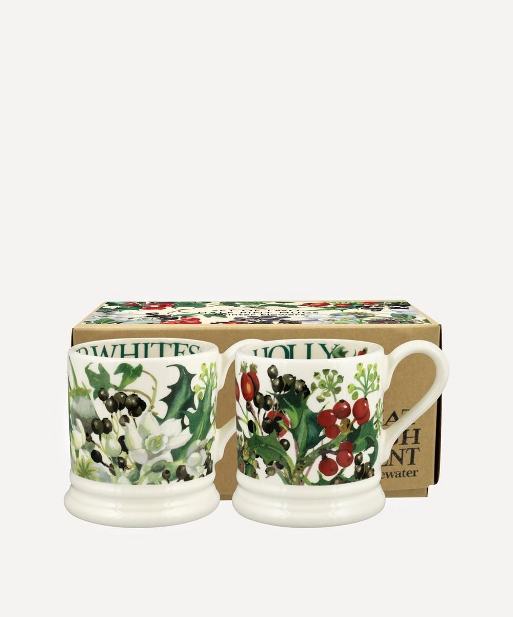 Winter Flowers Boxed Half-Pint Mugs Set of Two | Liberty London (US)