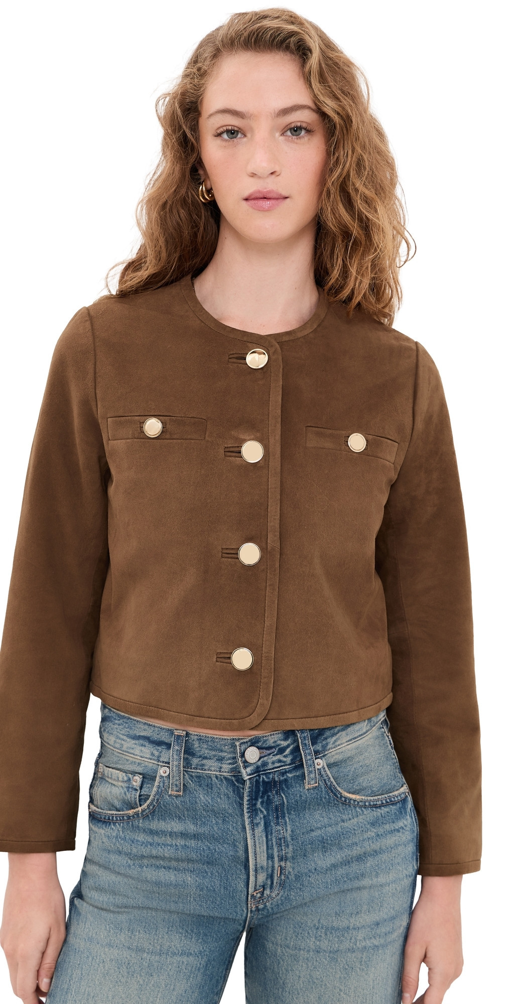 ba & sh Mella Suede Jacket Terre 3 | Shopbop