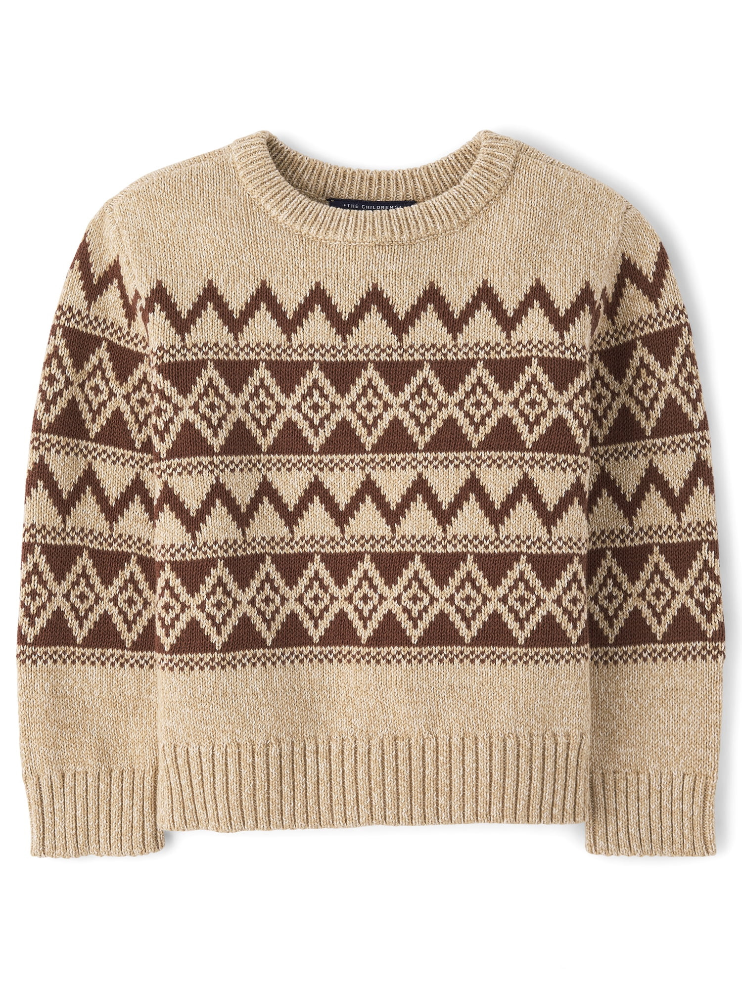 The Children's Place Baby & Toddler Boys Long Sleeve Fairisle Sweater, Sizes 6M-5T | Walmart (US)