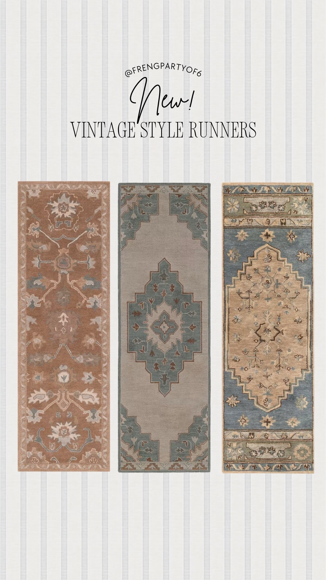 New vintage style runners from Quinn’s! These are all $150 for an 8’ runner, amazing price!

#LTKHome