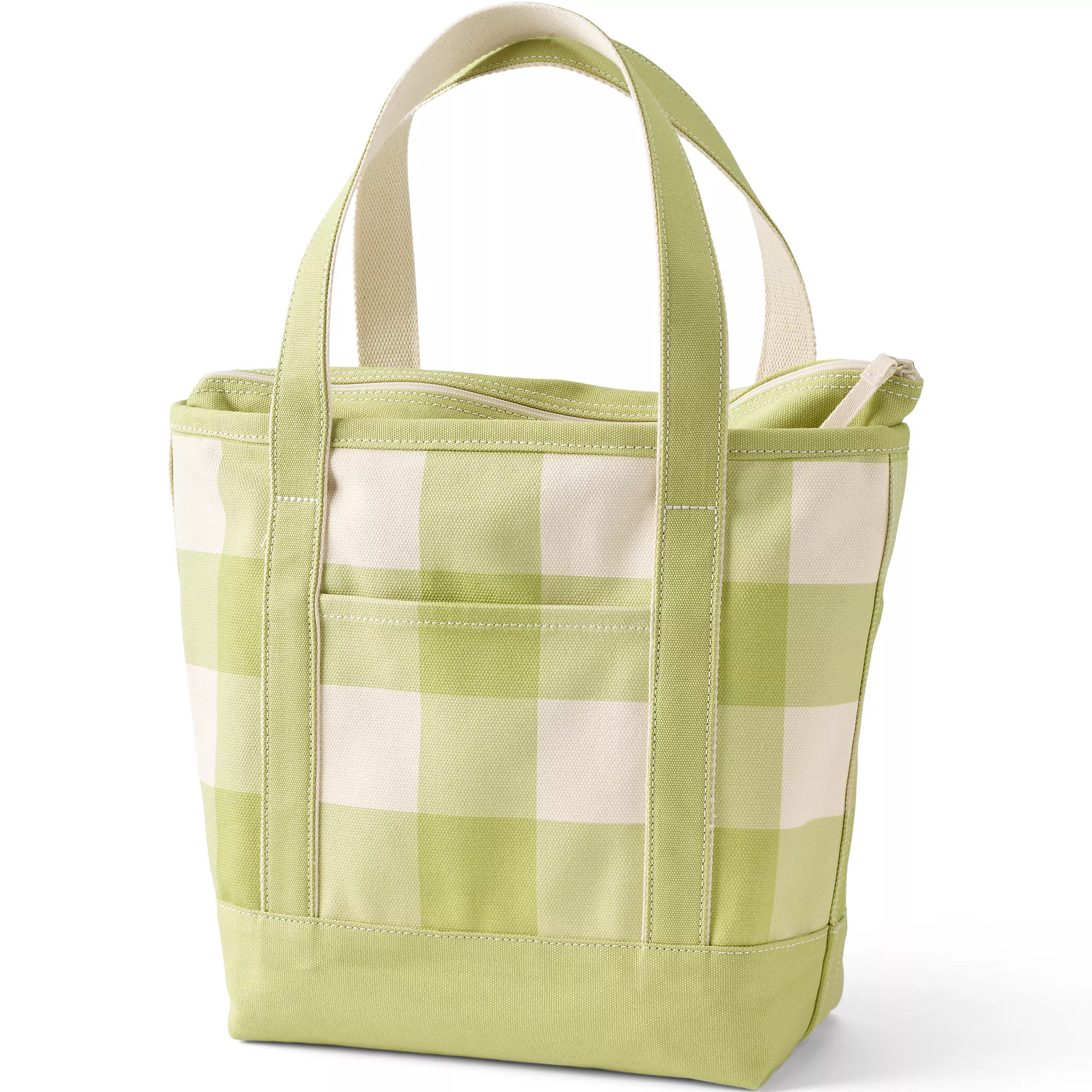 Medium Print 5 Pocket Zip Top Canvas Tote Bag | Lands' End (US)