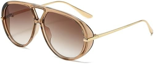 AIEYEZO Oversized Aviator Sunglasses Women Men Fashion Retro Big Frame Sun Glasses Designer Ladie... | Amazon (US)