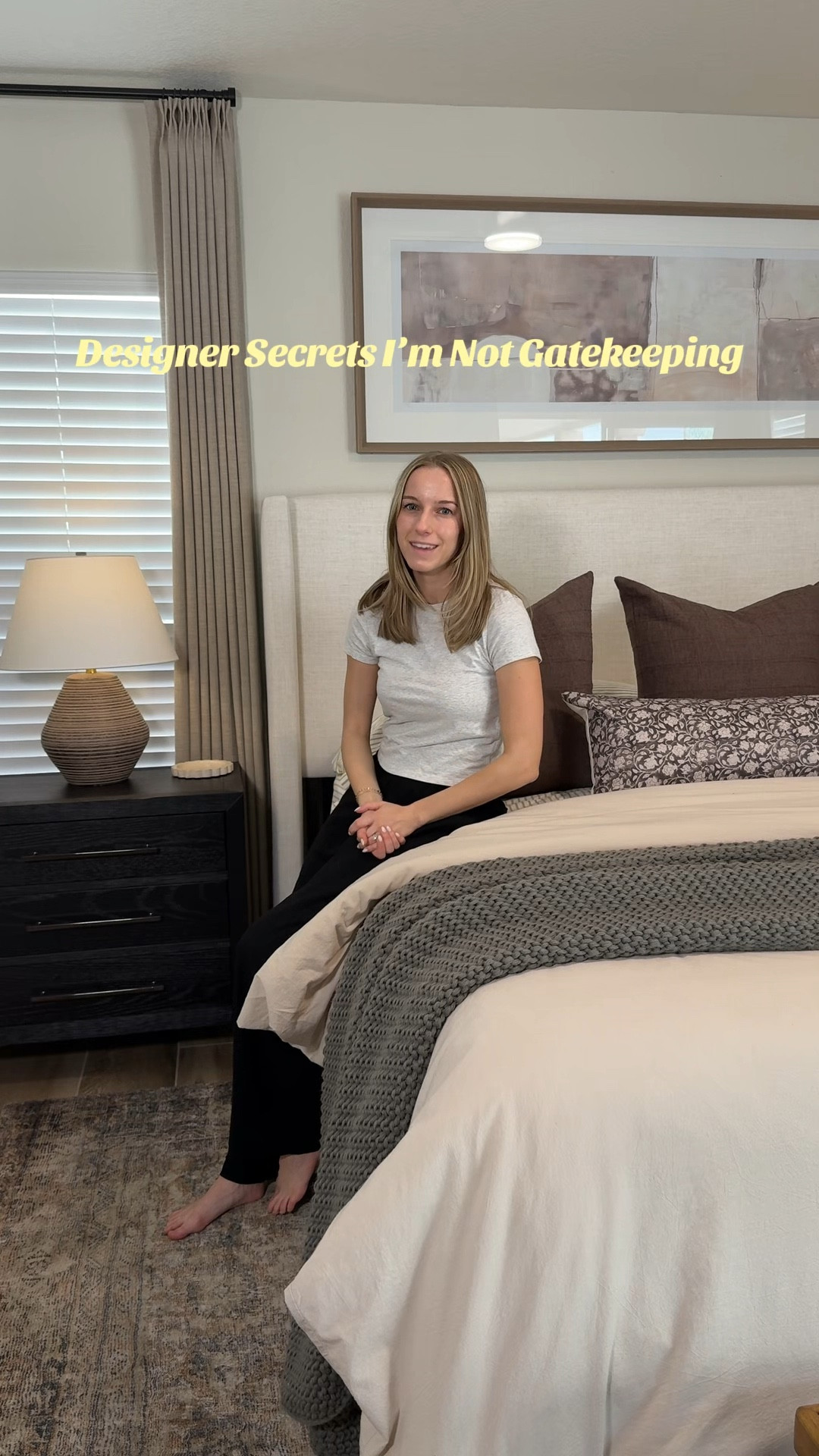 Designer secrets I’m not game keeping series! 
On today’s episode, how to make your bed like a designer. This method isn’t overly complicated but it always looks so chic. The perfect amount of layers without being overwhelming. 
•
•


#LTKHome #LTKSaleAlert #LTKstorytime