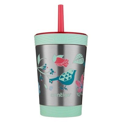 Contigo 12oz Kids Thermalock Stainless Steel Spill-Proof Tumbler with Straw Floral | Target