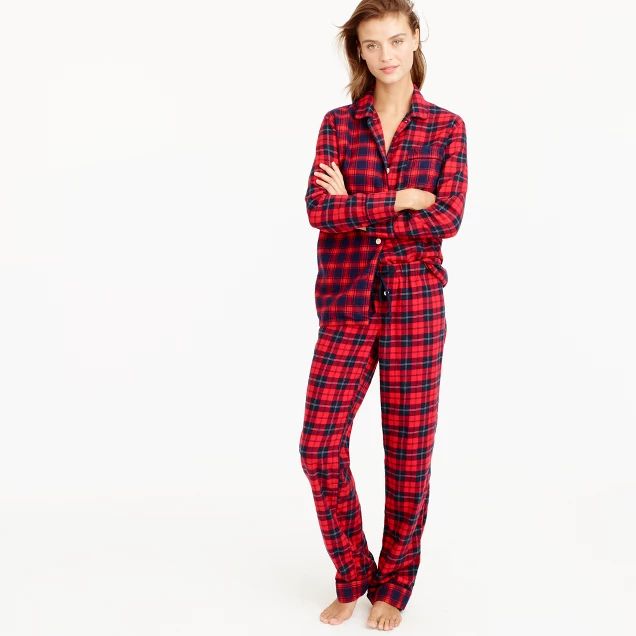 Mixed plaid flannel pajama set | J.Crew US