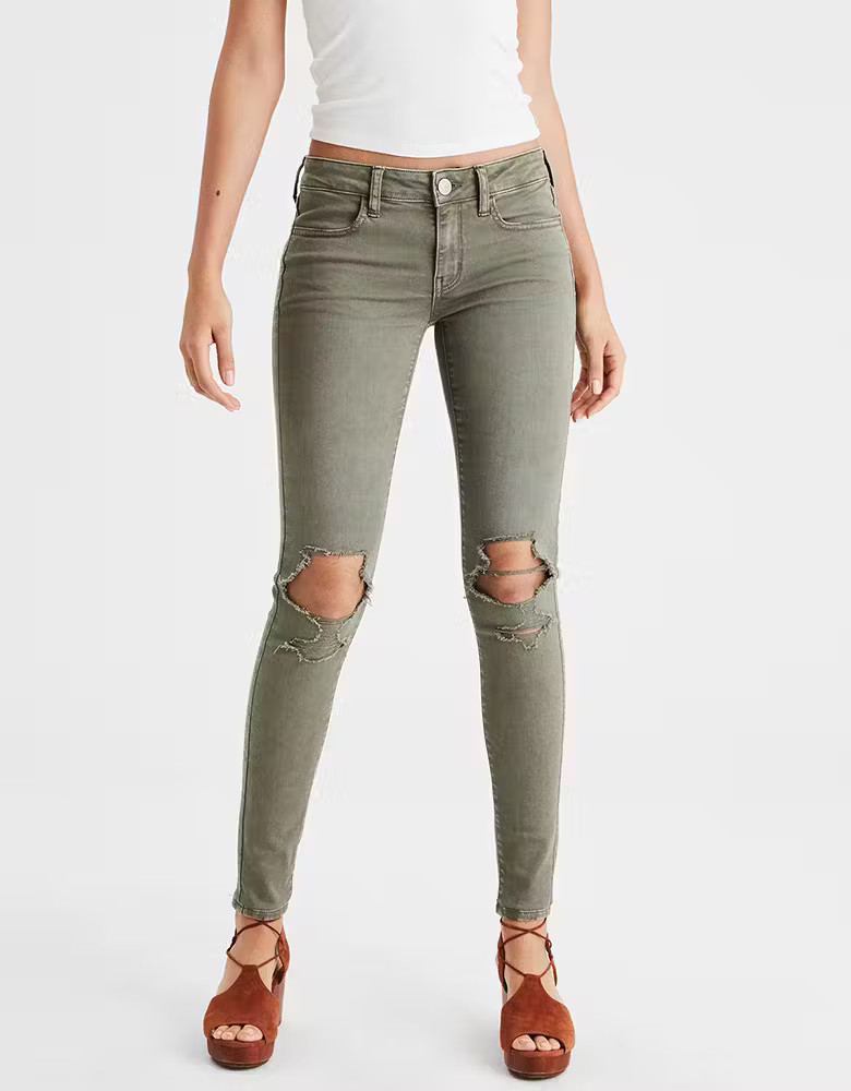 AE Ne(X)t Level Jegging, Washed Olive | American Eagle Outfitters (US & CA)