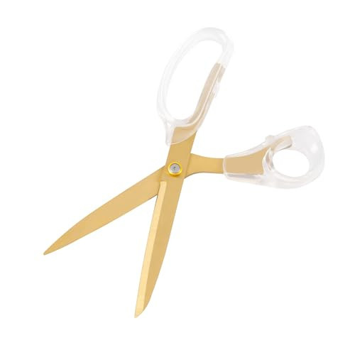 Acrylic Gold Scissors, 9' Ultra-Sharp Titanium Coated Blades, Comfortable Handle Design, Versatile All-Purpose Scissors | Amazon (US)
