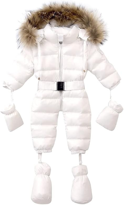 Waterproof Down Filled Snowsuit For Unisex Baby, With Gloves&Shoes&Pompom Hat | Amazon (US)