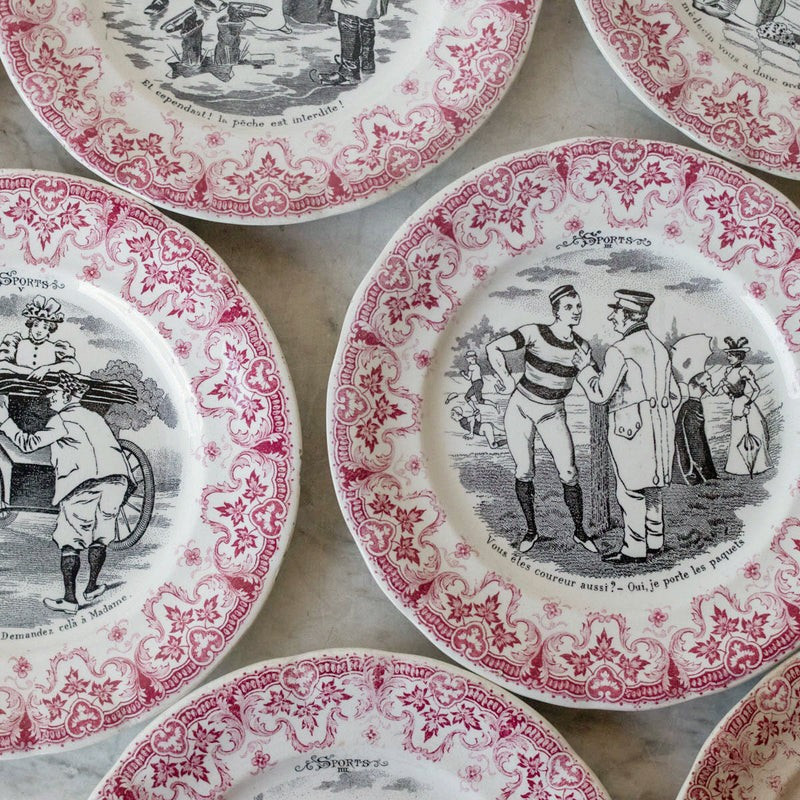 Vintage  Transferware Plate Set Of 9 | Elsie Green US