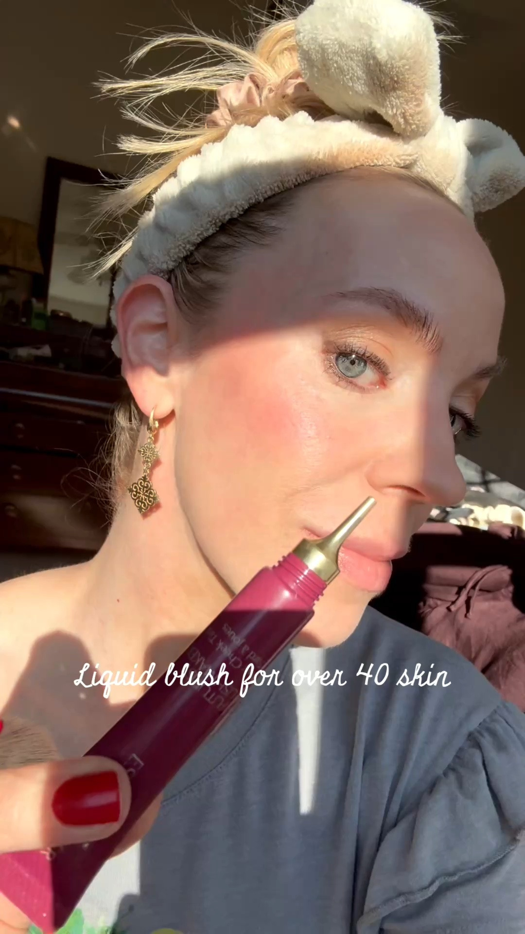 Liquid blush for over 40 skin - a little goes a long way and it blends so well