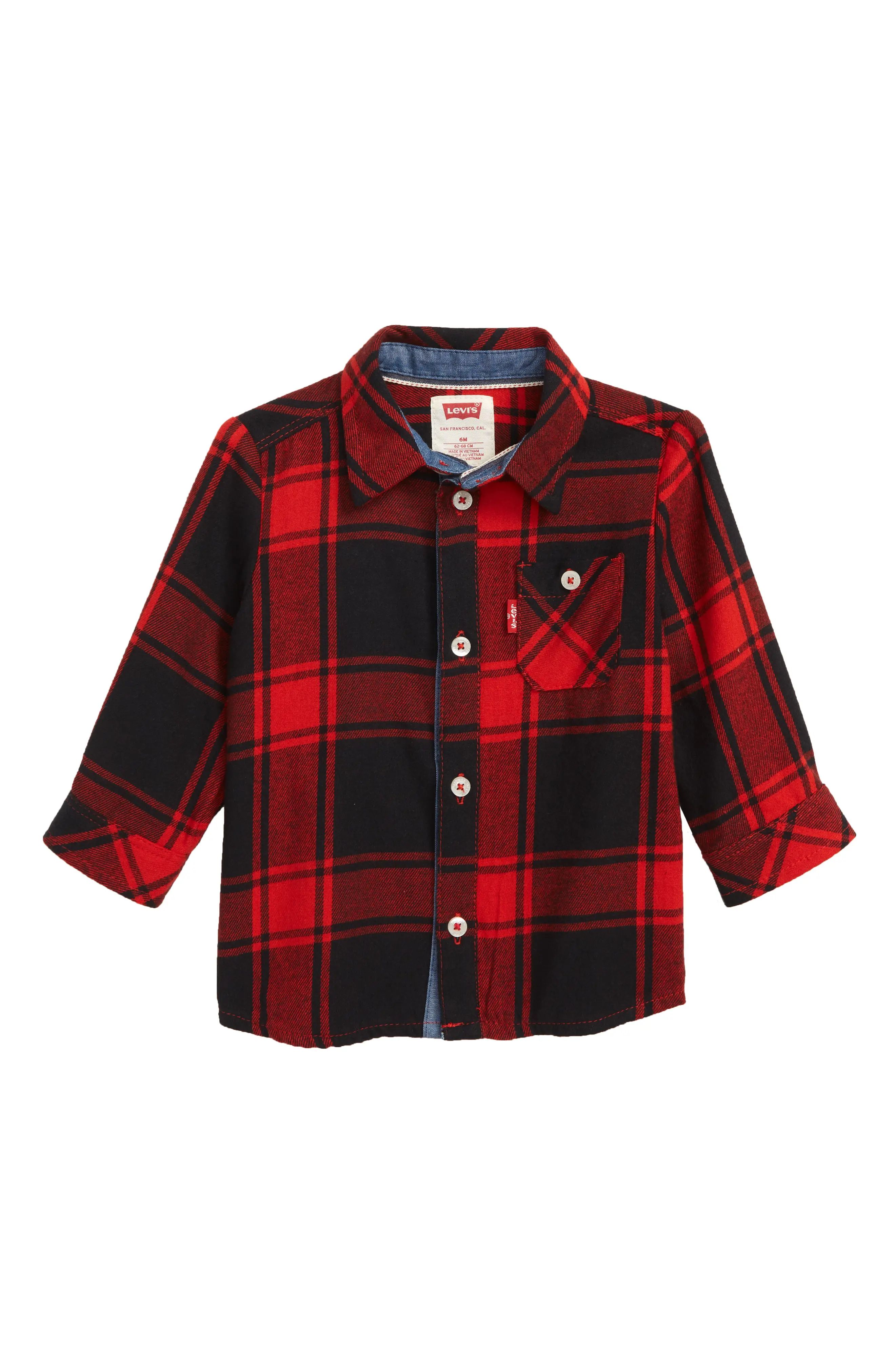 Levi’s® Long Sleeve Flannel Shirt (Baby Boys) | Nordstrom