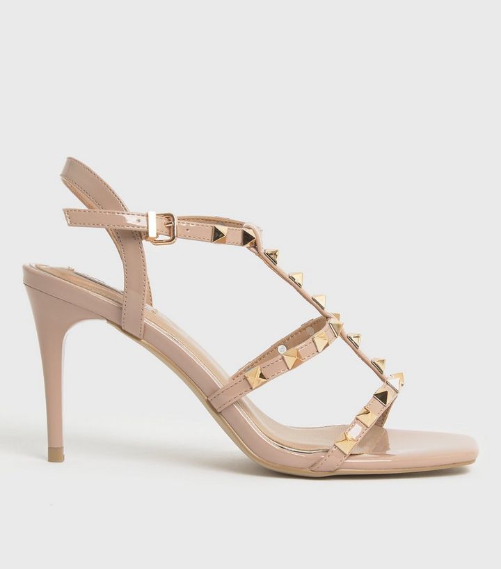 Little Mistress Cream Studded Stiletto Heel Sandals
						
						Add to Saved Items
						Remove ... | New Look (UK)