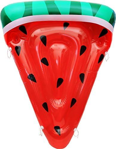 Greenco Giant Inflatable Watermelon Slice Pool Lounger with Connectors and Cup Holder 6 x 5 Feet | Amazon (US)