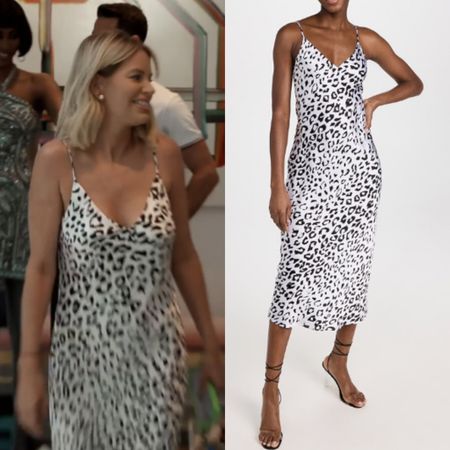 Caroline Stanbury’s White and Black Leopard Silk Slip Dress