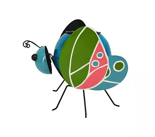 Temp-tations Outdoors Solar Crackle Glass Critter - QVC.com | QVC