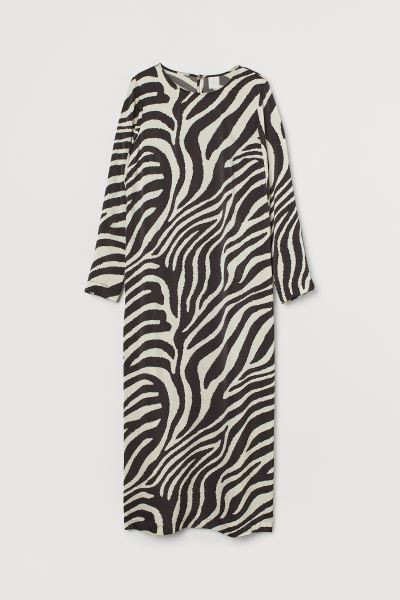 Calf-length Satin Dress | H&M (US + CA)