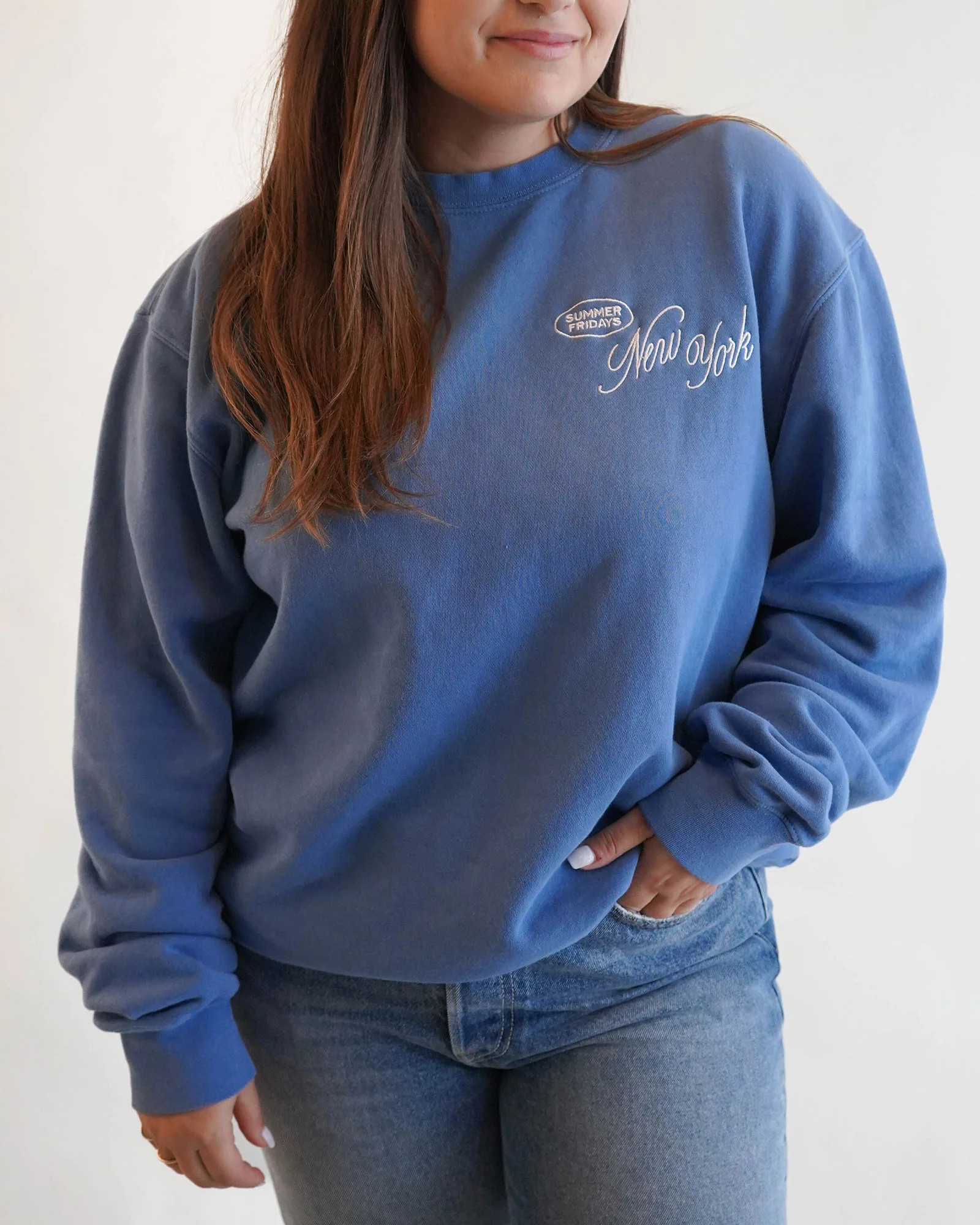 New York Crewneck in Blue | Summer Fridays (US)