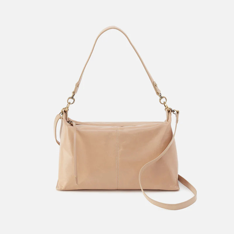 Avon Shoulder Bag In Polished Leather - Sand | HOBO Bags
