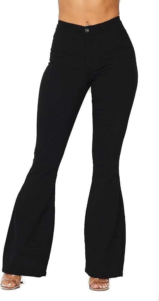 SOHO GLAM High Waisted Stretchy Bell Bottom Jeans | Amazon (US)