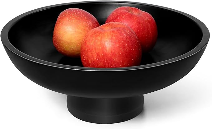 Shruy Wood Fruit Bowl, Decorative Pedestal Bowl for Table Decor, Kitchen Counter or Farmhouse Cen... | Amazon (US)