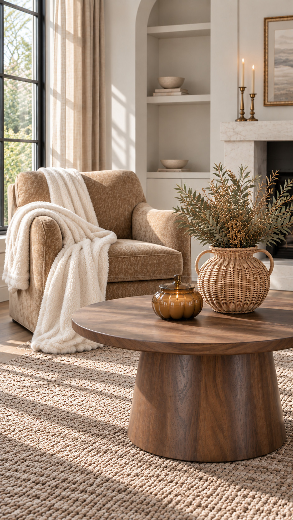 Walmart understood the assignment for a cozy fall living room. 🍂🤎

Warm accent chair, round wood coffee table, woven vase, pumpkin candle, and plush throw blanket make the space feel layered and seasonal without going overboard. Such an easy way to bring fall into your living room on a Walmart budget.


#WalmartFinds #WalmartHome #FallLivingRoom #FallDecor #LivingRoomDecor #AffordableHomeDecor 

 #LTKSeasonal #LTKOver40 #LTKHome