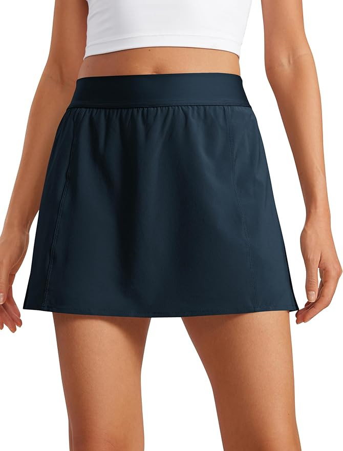 CRZ YOGA A Line Golf Skirts for Women High Waisted Casual Tennis Pickleball Athletic Skorts with ... | Amazon (US)