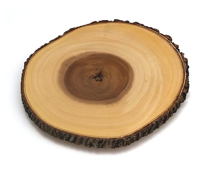 Lipper International 1030 Acacia Tree Bark Footed Server for Cheese, Crackers, and Hors D'oeuvres... | Amazon (US)