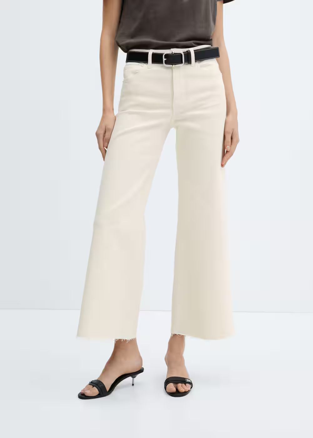 Mid waist culotte jeans | MANGO (US)
