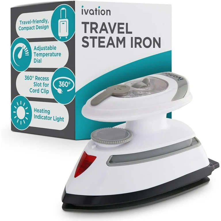 Ivation Travel Iron, Nonstick Soleplate, White | Walmart (US)