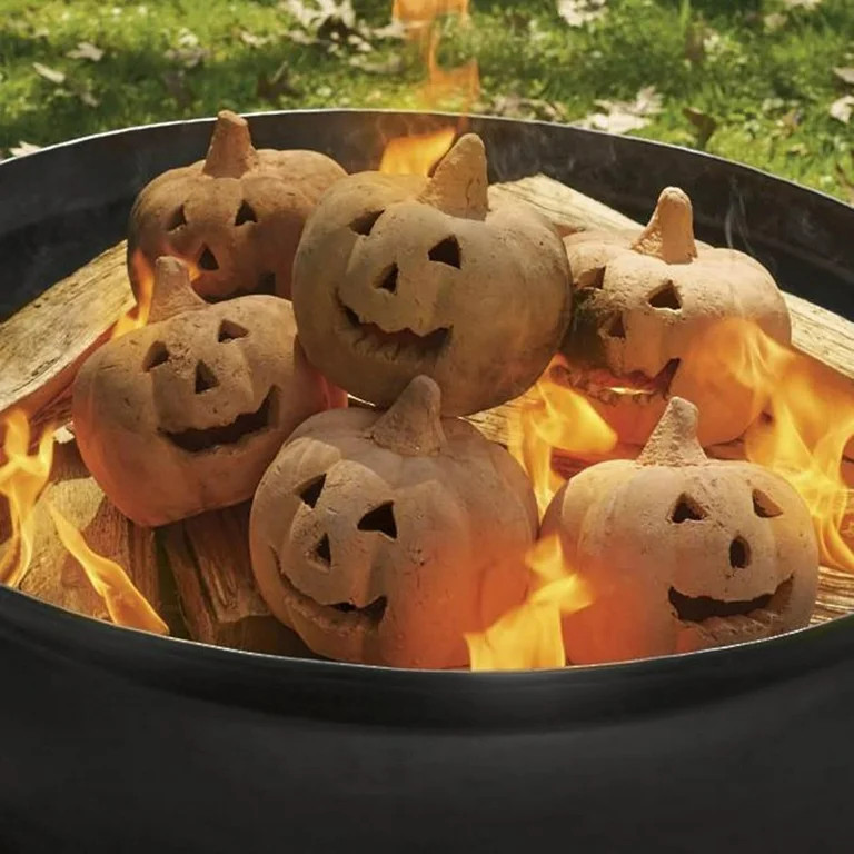 Halloween Pumpkins Fire Pits, Reusable Fire Pits Pumpkins Stoneware for Bonfire, Campfire, Realis... | Walmart (US)