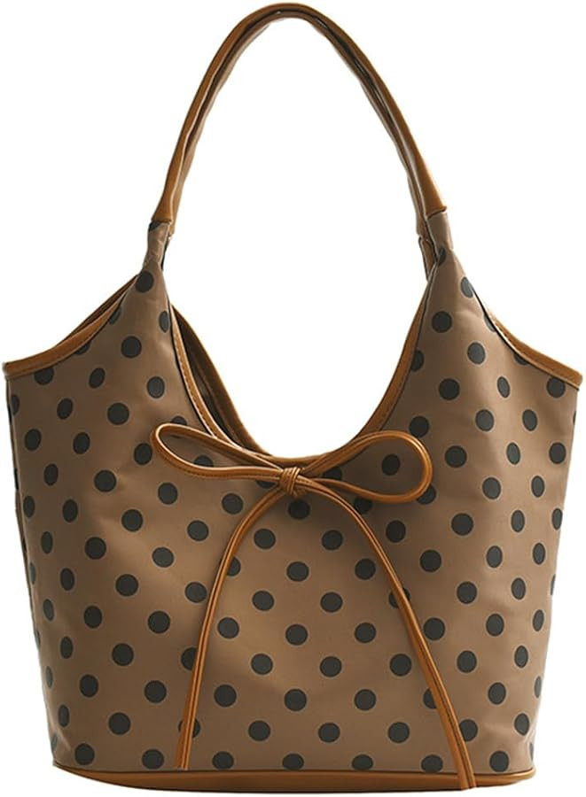 Corduroy Tote Bag for Women Polka Dot Shoulder Bags Slouchy Tote Top Handle Satchel Purse Hobo Ba... | Amazon (US)