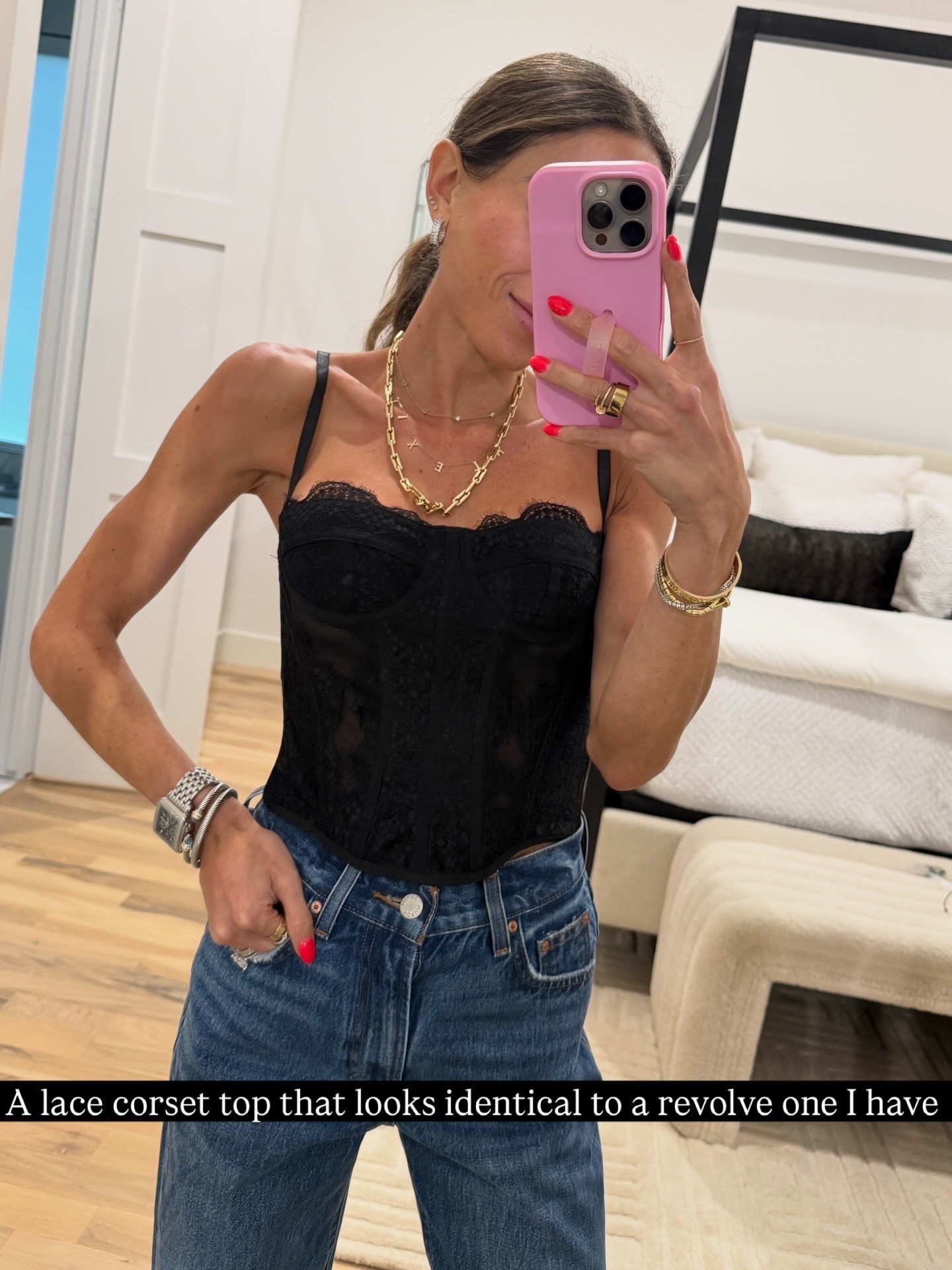 The perfect Vegas lace top wearing smallest size 

#LTKSeasonal #LTKPetite