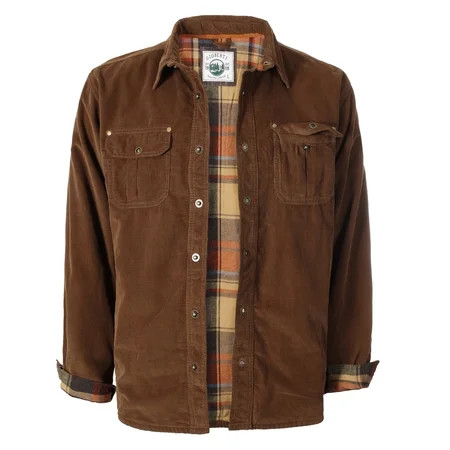 Gioberti Men s Extremely Soft Corduroy Shirt Jacket with Flannel Lining | Walmart (US)