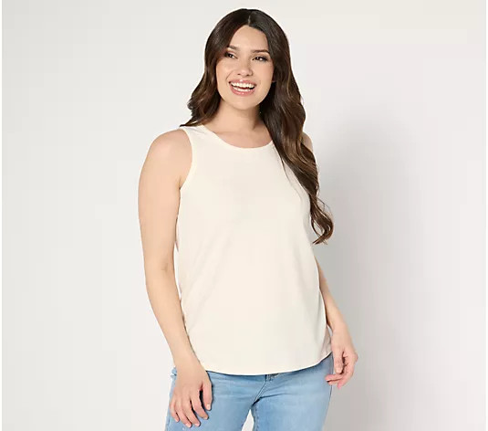 Peace Love World Round Neck Tank Top - QVC.com | QVC