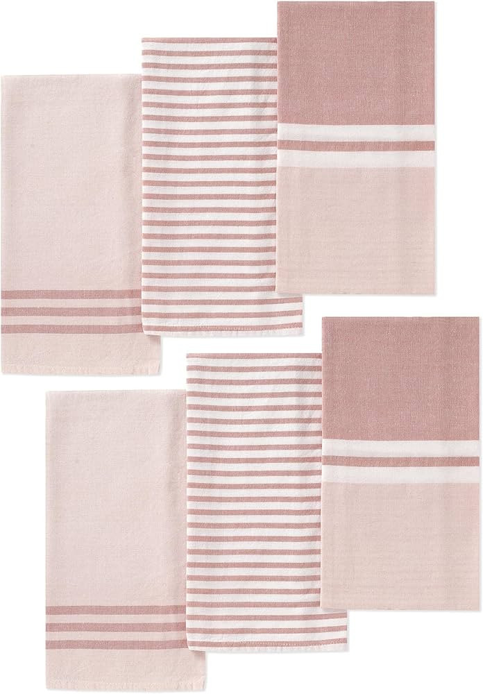 Folkulture Valentine Kitchen Towels with Hanging Loop, Set of 6 Dish Towels for Drying Dishes, 10... | Amazon (US)