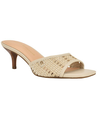 Women's Claihre Woven Kitten Heel Sandal | Macy's