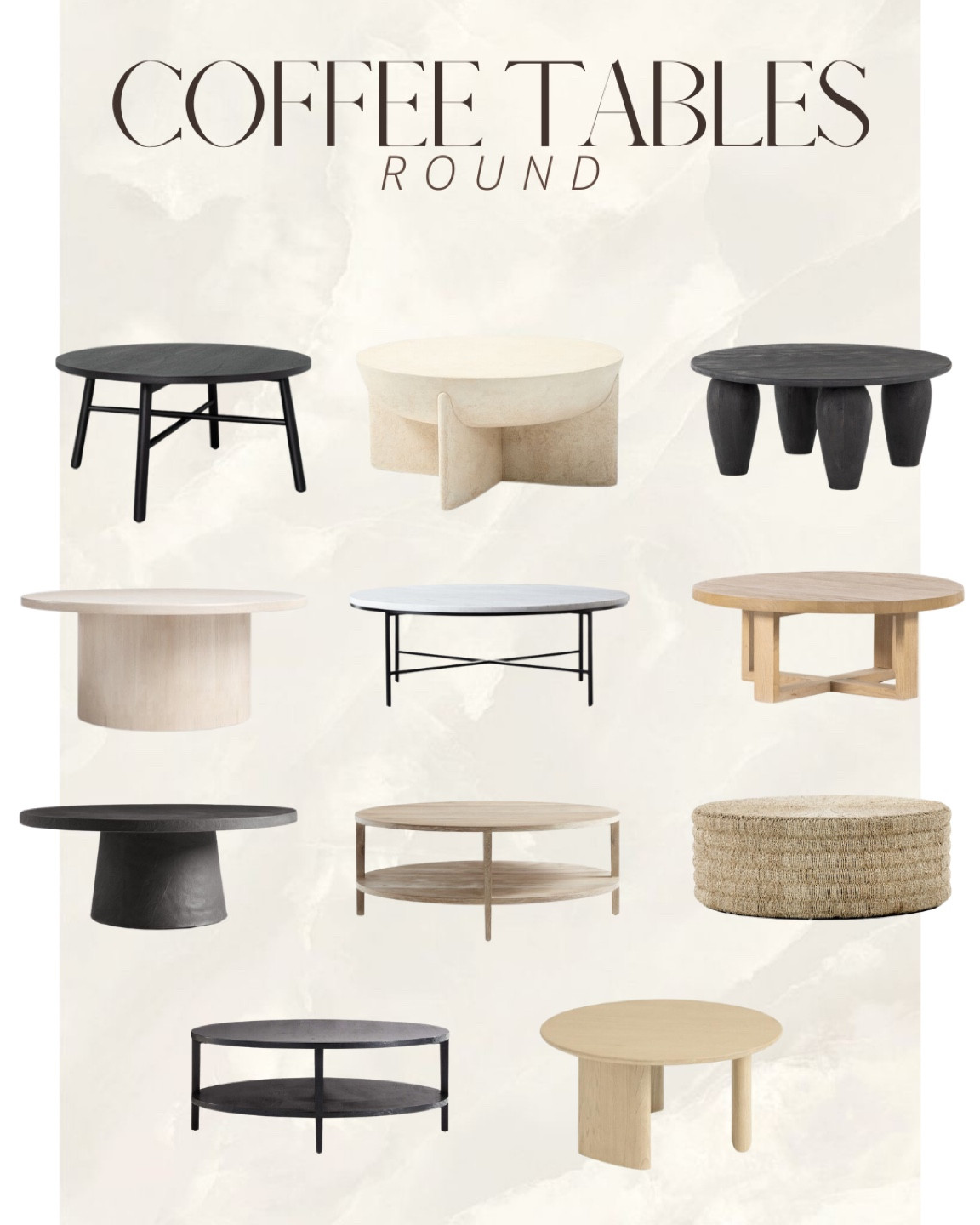 Round coffee tables I’m loving 

#LTKhome #LTKsalealert